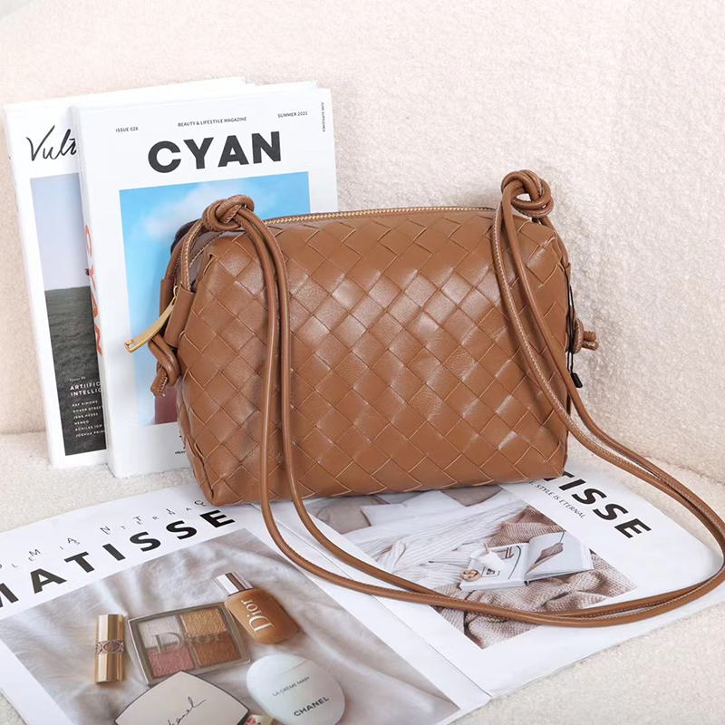 Woven Sheepskin Leather Crossbody Bag Womens Purse LH3656L_5 Colors