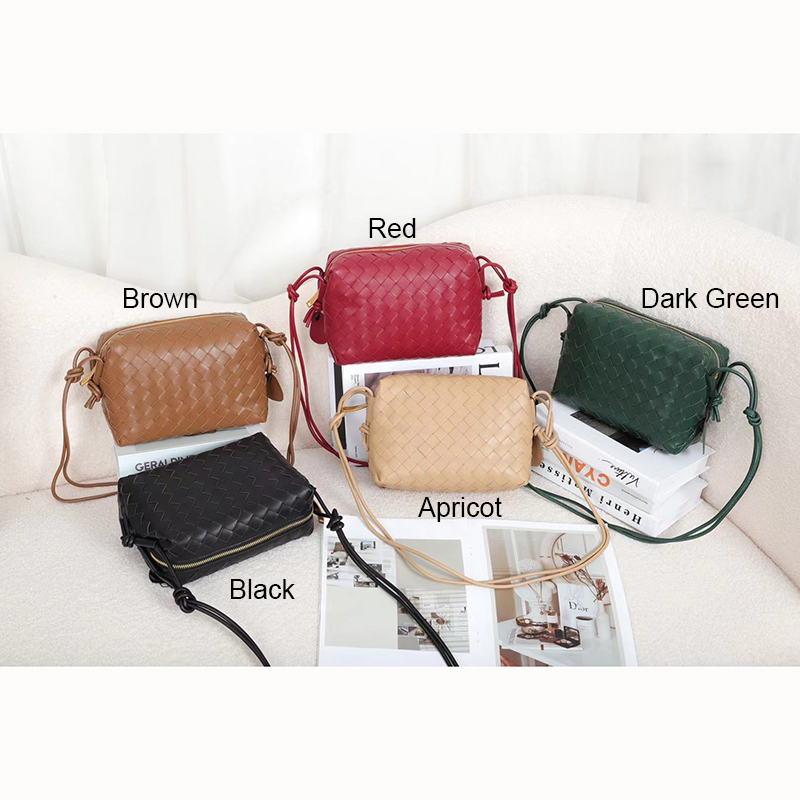Woven Sheepskin Leather Crossbody Bag Womens Purse LH3656L_5 Colors
