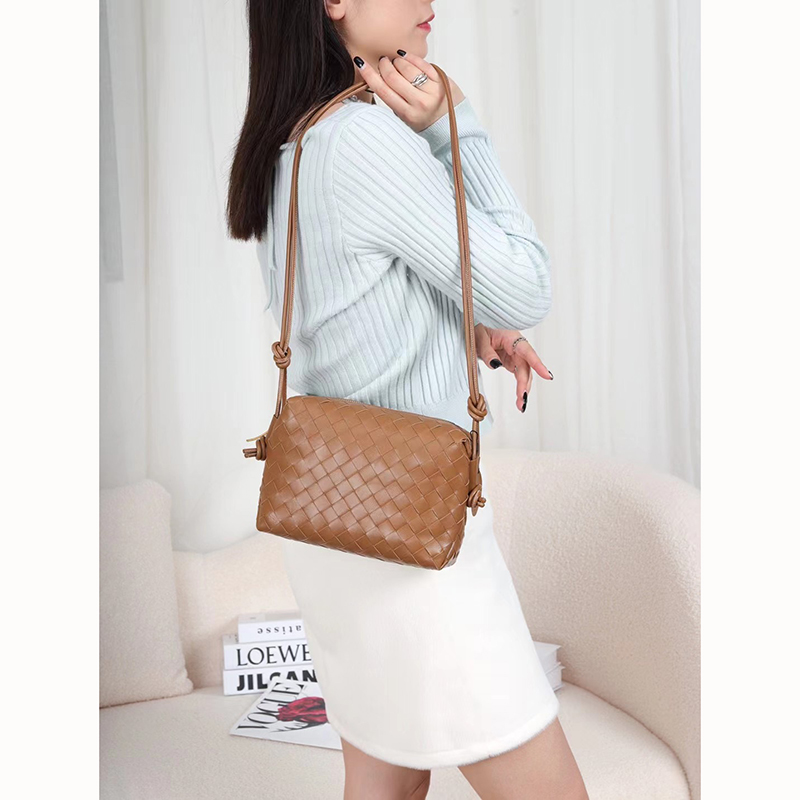 Woven Sheepskin Leather Crossbody Bag Womens Purse LH3656L_5 Colors
