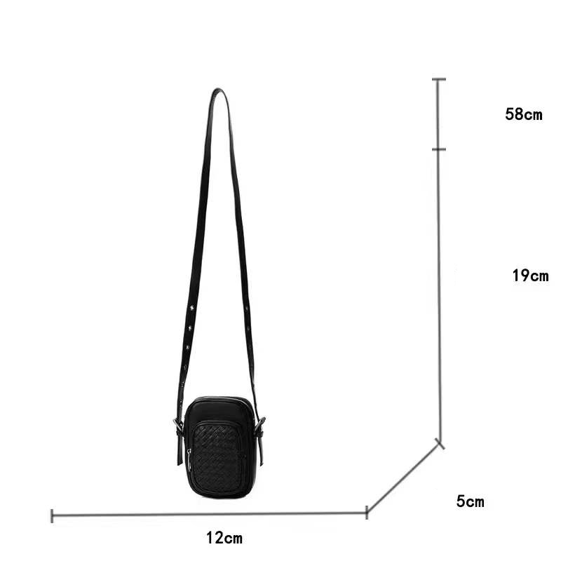 Woven Sheepskin Leather Phone Bag Sling Bag LH3248_6 Colors