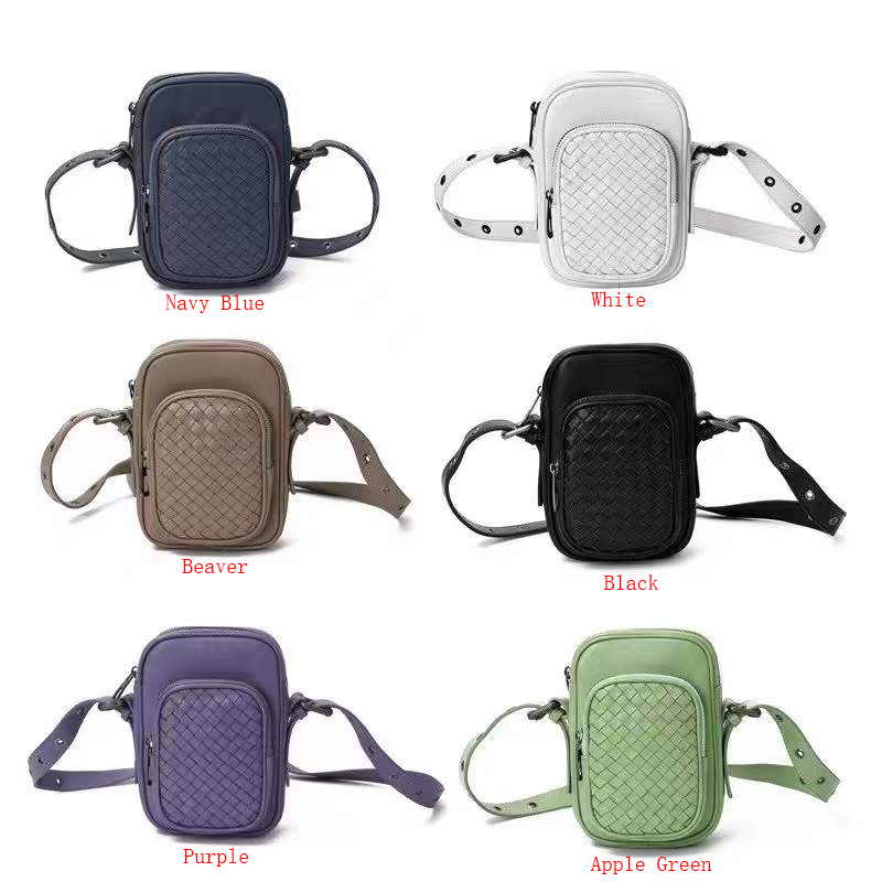 Woven Sheepskin Leather Phone Bag Sling Bag LH3248_6 Colors