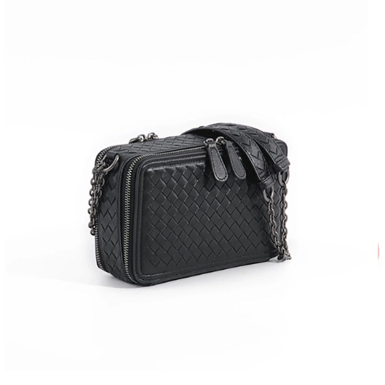 Woven Sheepskin Leather Satchel Bag LH3098_7 Colors