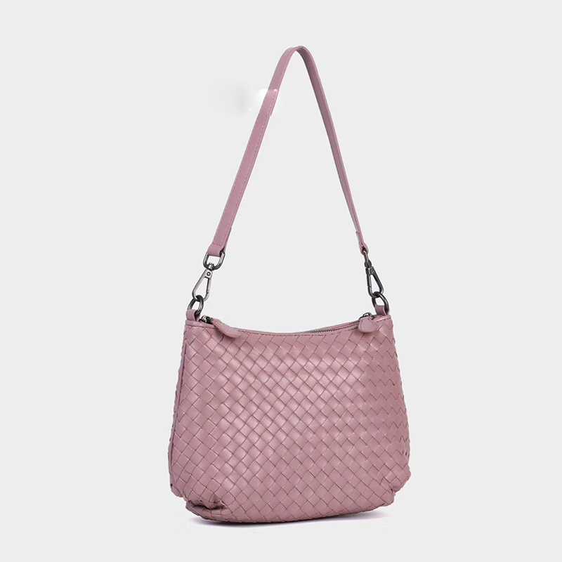 Woven Sheepskin Leather Shoulder Bag LH2770_4 Colors