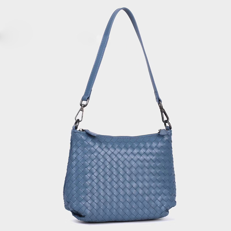 Woven Sheepskin Leather Shoulder Bag LH2770_4 Colors