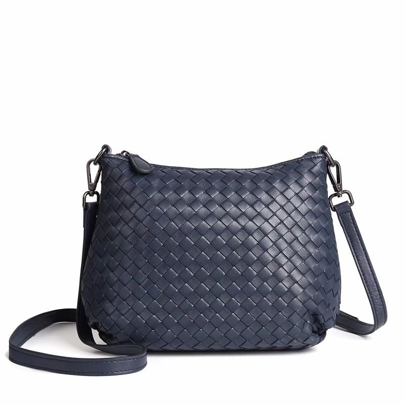 Woven Sheepskin Leather Shoulder Bag LH2770_4 Colors