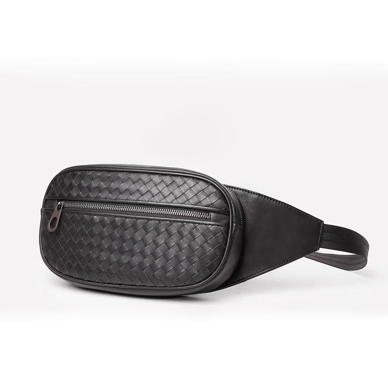 Woven Sheepskin Leather Waist Bag LH2890