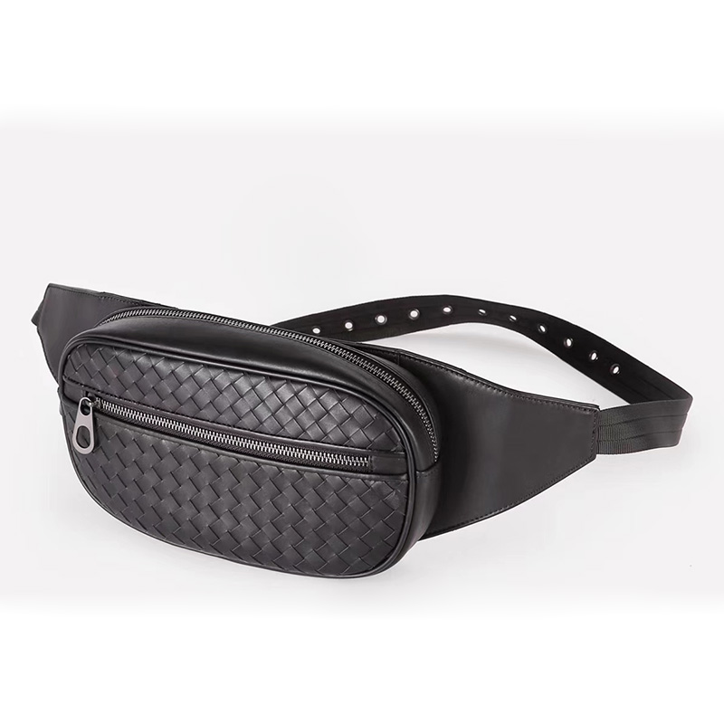 Woven Sheepskin Leather Waist Bag LH2890