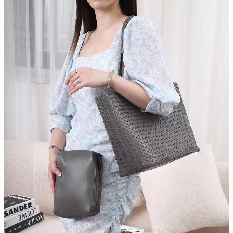 Woven Sheepskin Organizer Bag Ladies Shoulder Bag LH3377_3 Colors
