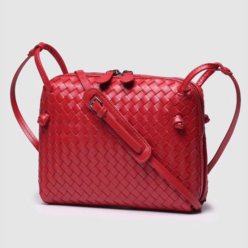 Woven Sheepskin Real Leather Crossbody Bag LH2771_6 Colors