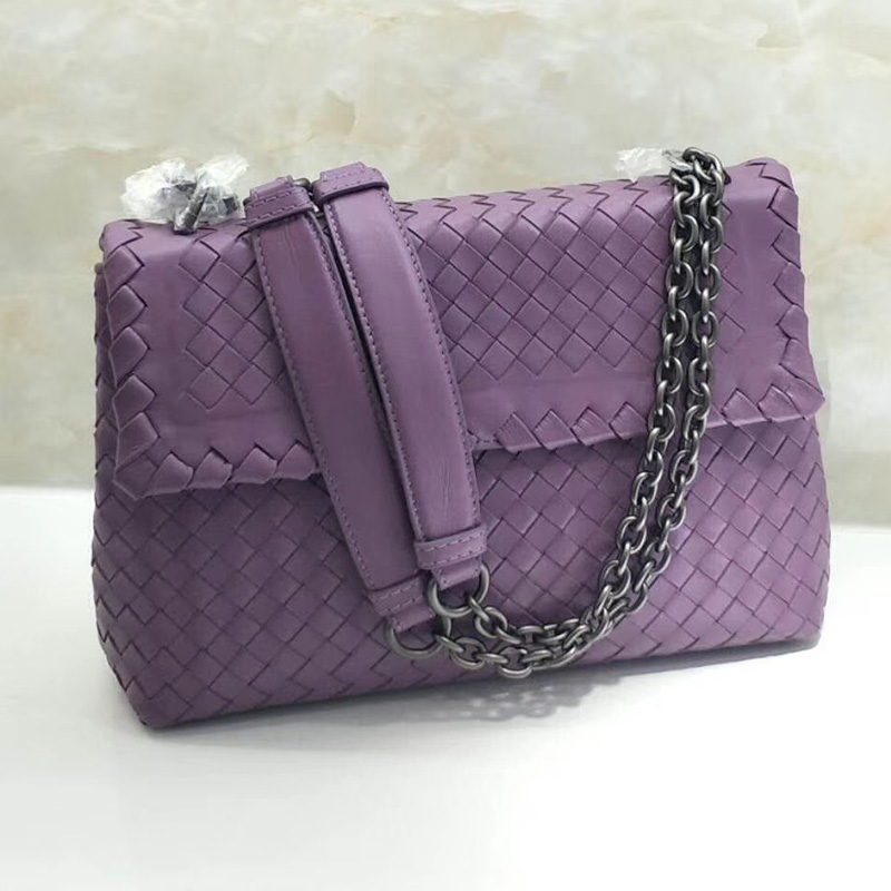 Woven Sheepskin leather Crossbody Bag LH2816_4 Colors
