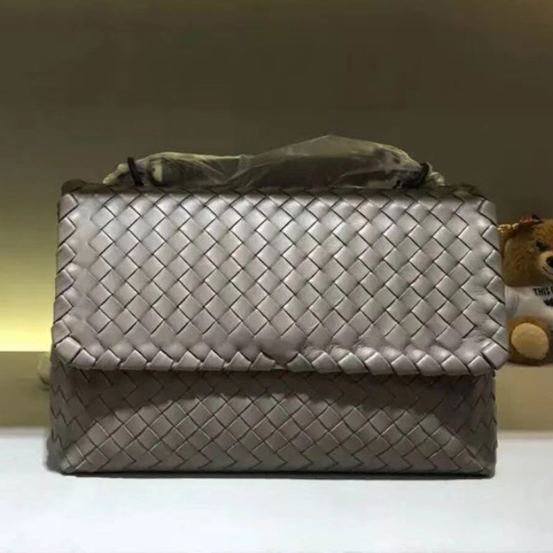 Woven Sheepskin leather Crossbody Bag LH2816_4 Colors