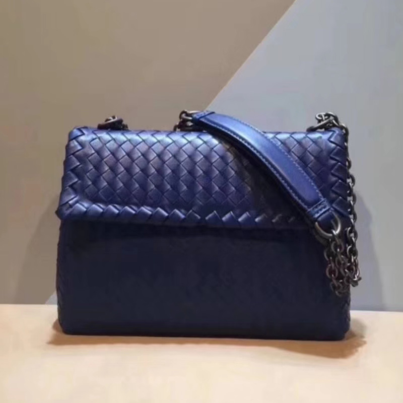 Woven Sheepskin leather Crossbody Bag LH2816_4 Colors
