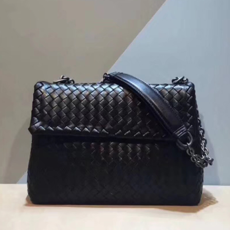 Woven Sheepskin leather Crossbody Bag LH2816_4 Colors