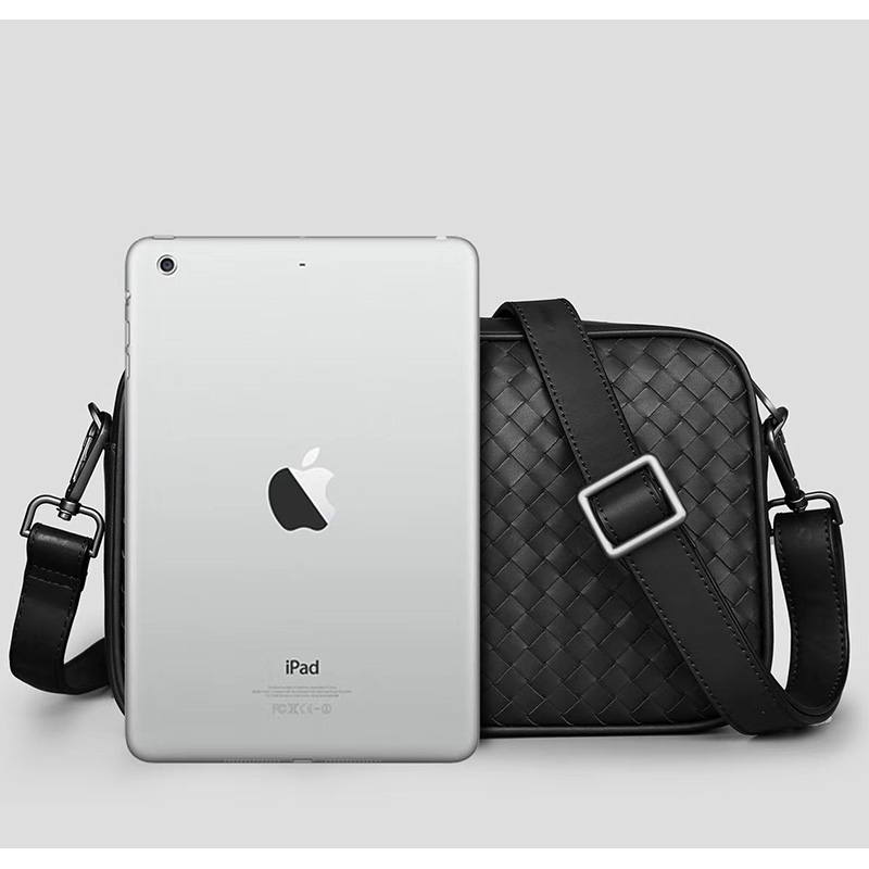 Woven Top Zipper Leather Crossbody Bag LH2894