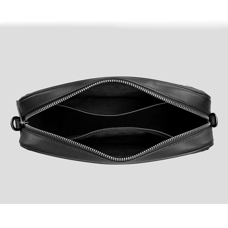 Woven Top Zipper Leather Crossbody Bag LH2894