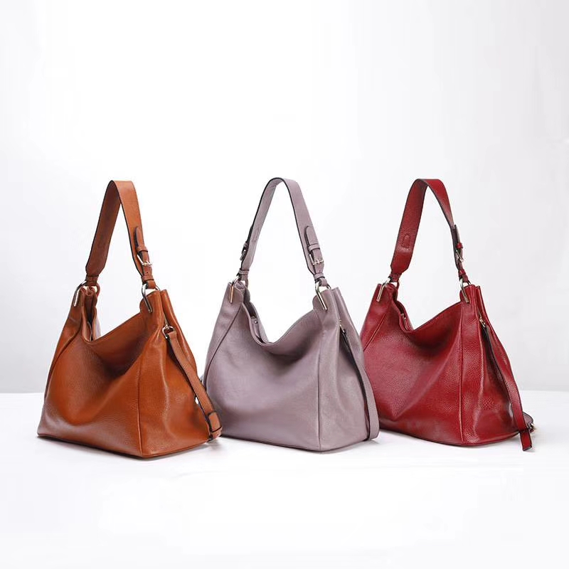 Ladies Large Soft Genuine Leather Hobo Bag LH2910_5 Colors