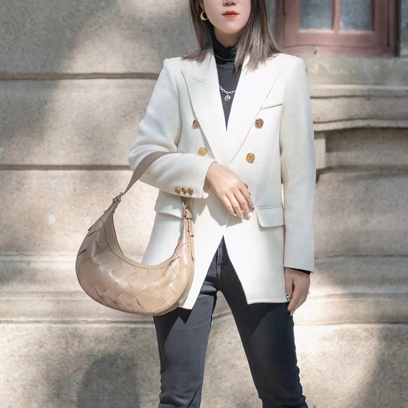 Large Sheepskin Woven Real Leather Tote Bag LH3235_5 Colors