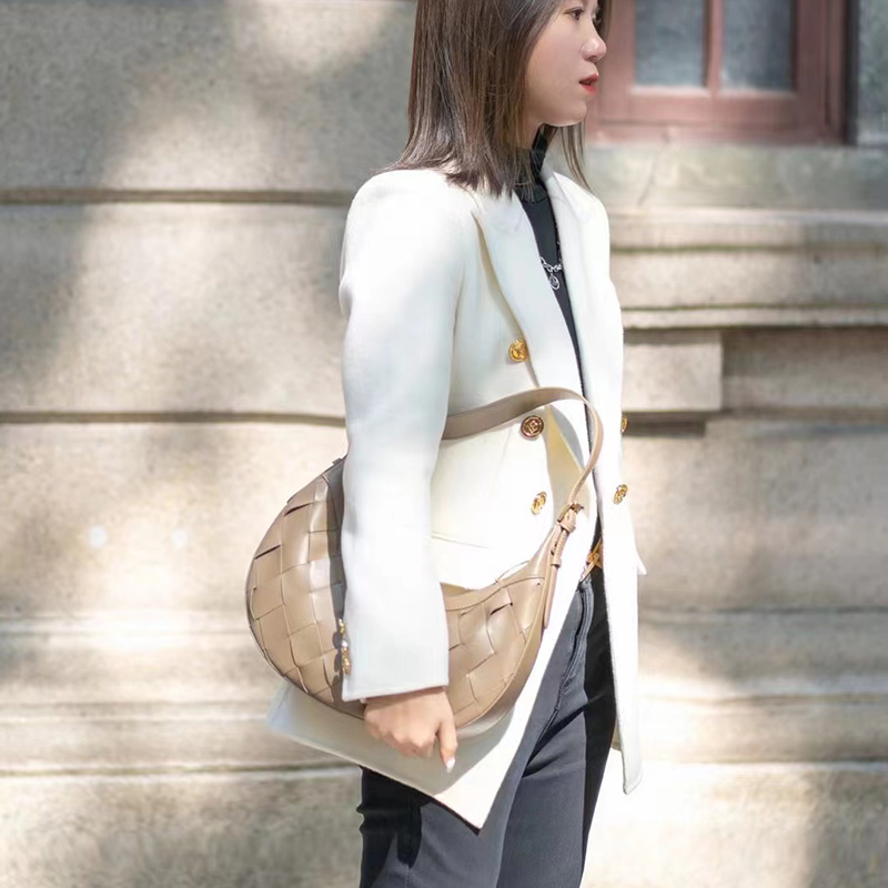 Large Sheepskin Woven Real Leather Tote Bag LH3235_5 Colors