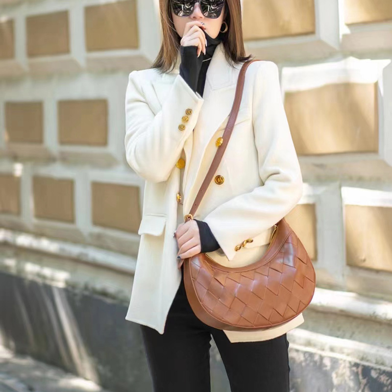 Large Sheepskin Woven Real Leather Tote Bag LH3235_5 Colors
