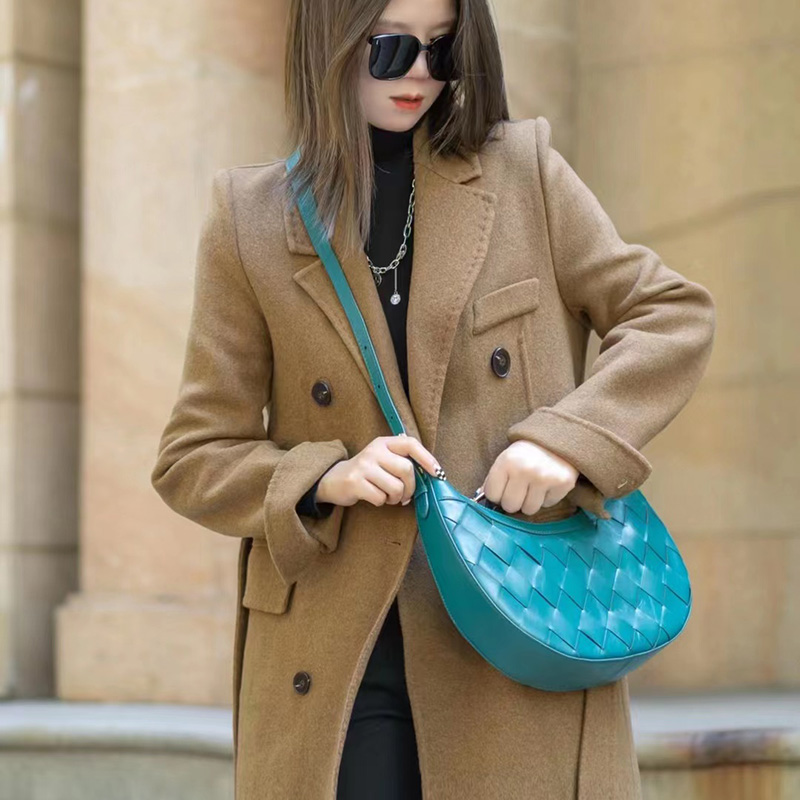 Large Sheepskin Woven Real Leather Tote Bag LH3235_5 Colors