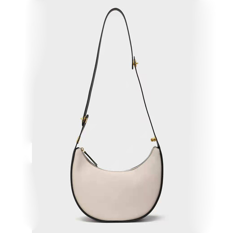 Soft Blocked Color Leather Hobo Slouchy Bag LH3237_3 Colors