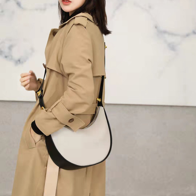 Soft Blocked Color Leather Hobo Slouchy Bag LH3237_3 Colors