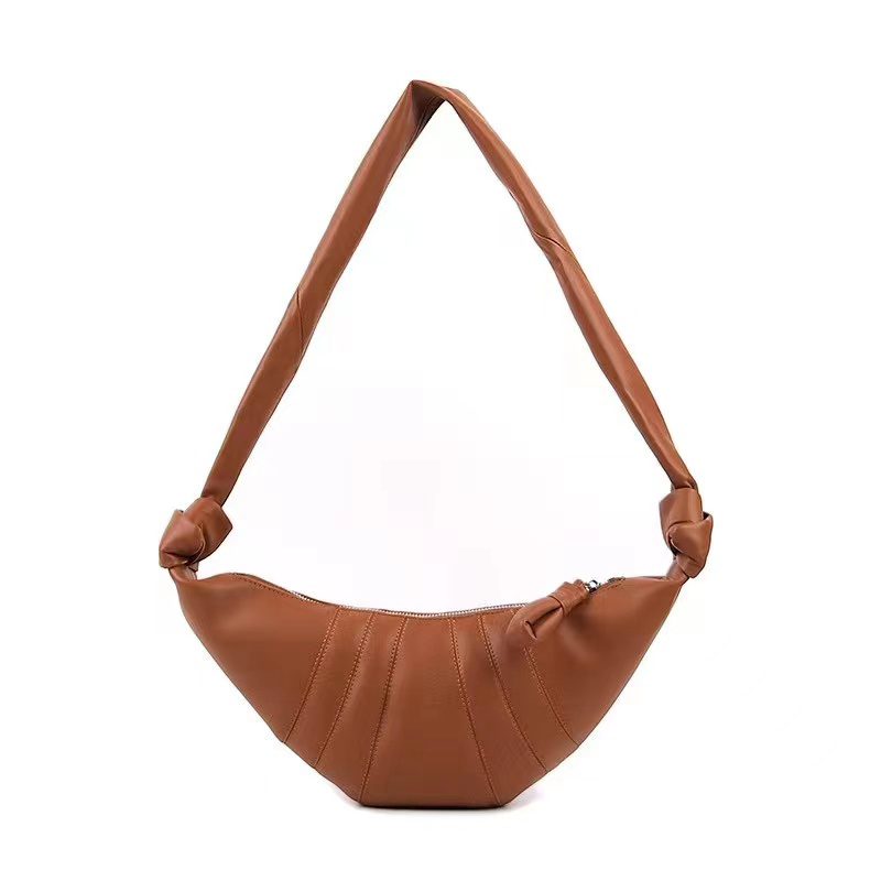 Soft Croissant Pattern Leather Hobo Bag LH3446_5 Colors