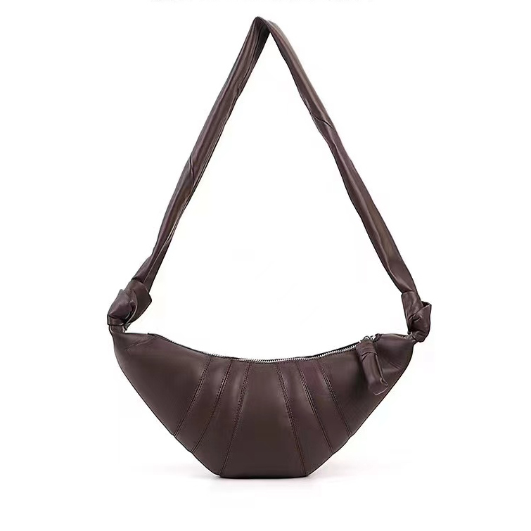 Soft Croissant Pattern Leather Hobo Bag LH3446_5 Colors
