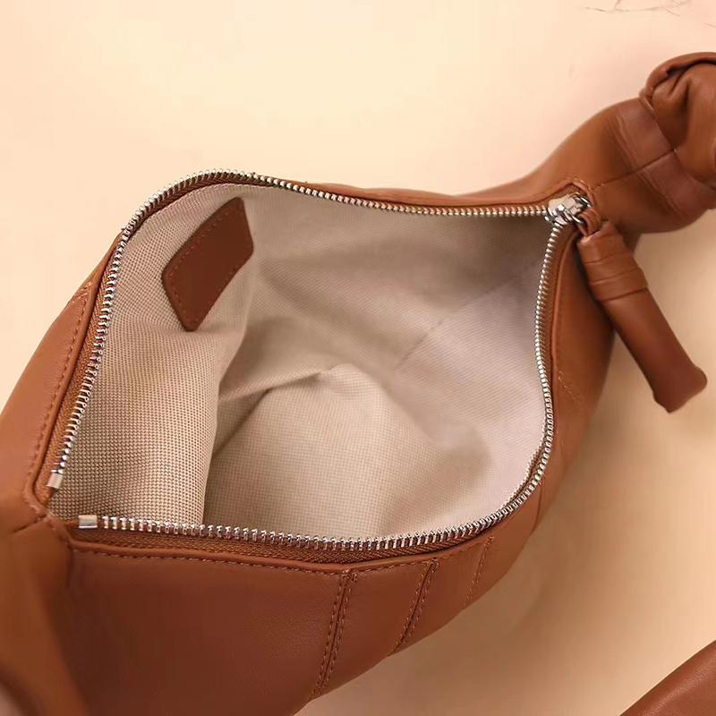 Soft Croissant Pattern Leather Hobo Bag LH3446_5 Colors