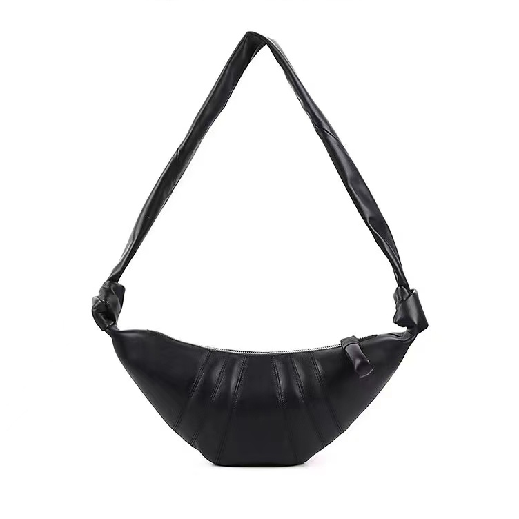 Soft Croissant Pattern Leather Hobo Bag LH3446_5 Colors