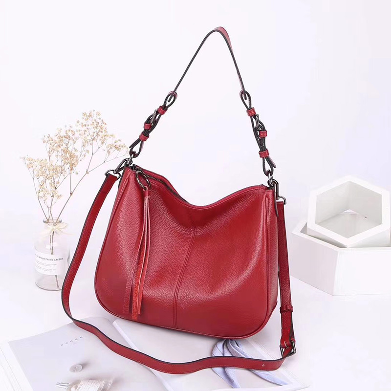 Soft Women Leather Hobo Handbag LH2916_6 Colors