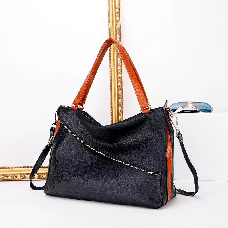 Blocked Color Women’s Leather Shoulder Bag LH2911_5 Colors