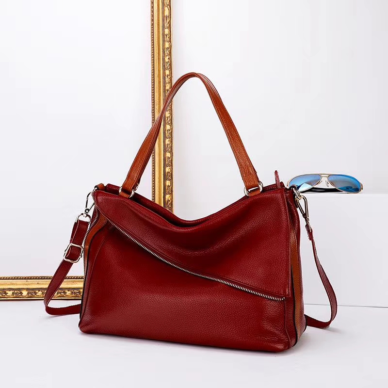 Blocked Color Women’s Leather Shoulder Bag LH2911_5 Colors