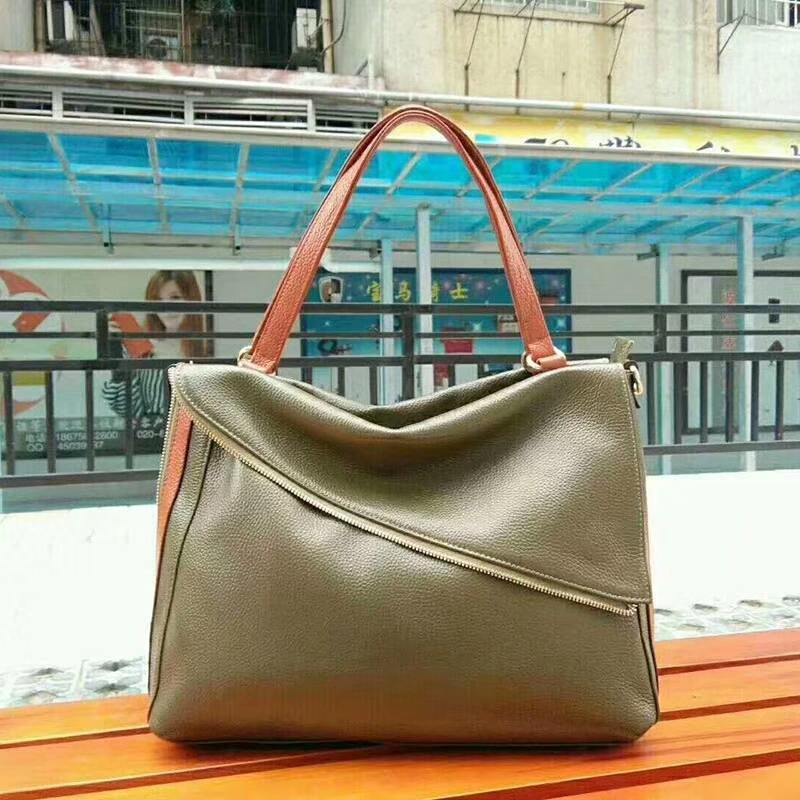 Blocked Color Women’s Leather Shoulder Bag LH2911_5 Colors