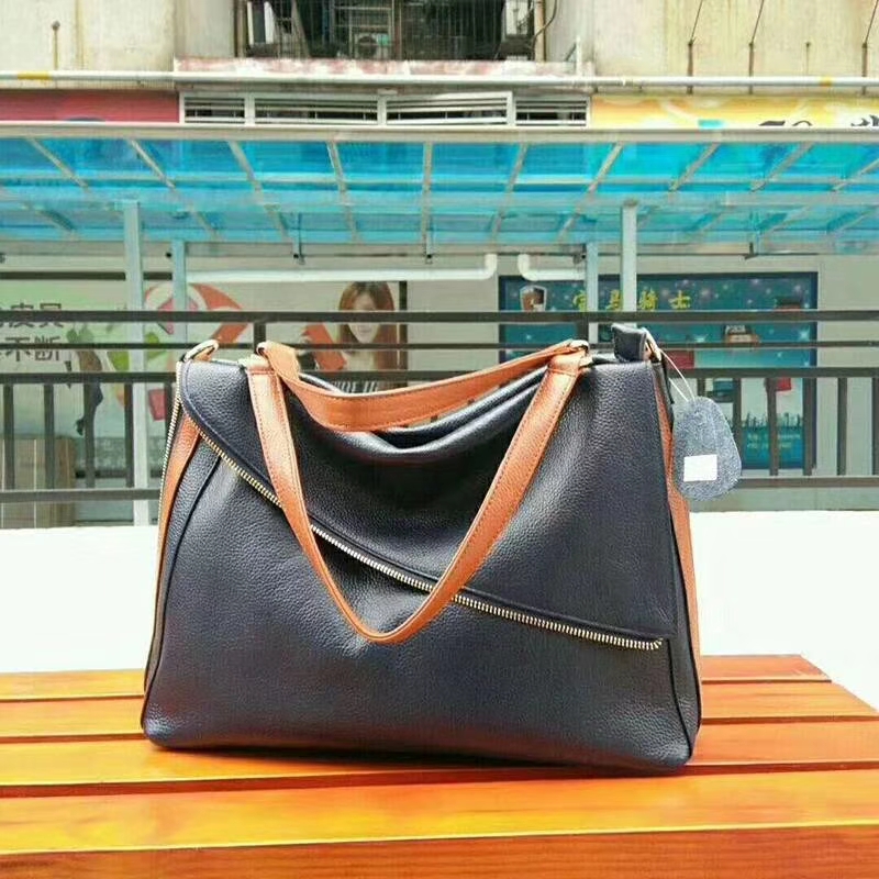 Blocked Color Women’s Leather Shoulder Bag LH2911_5 Colors