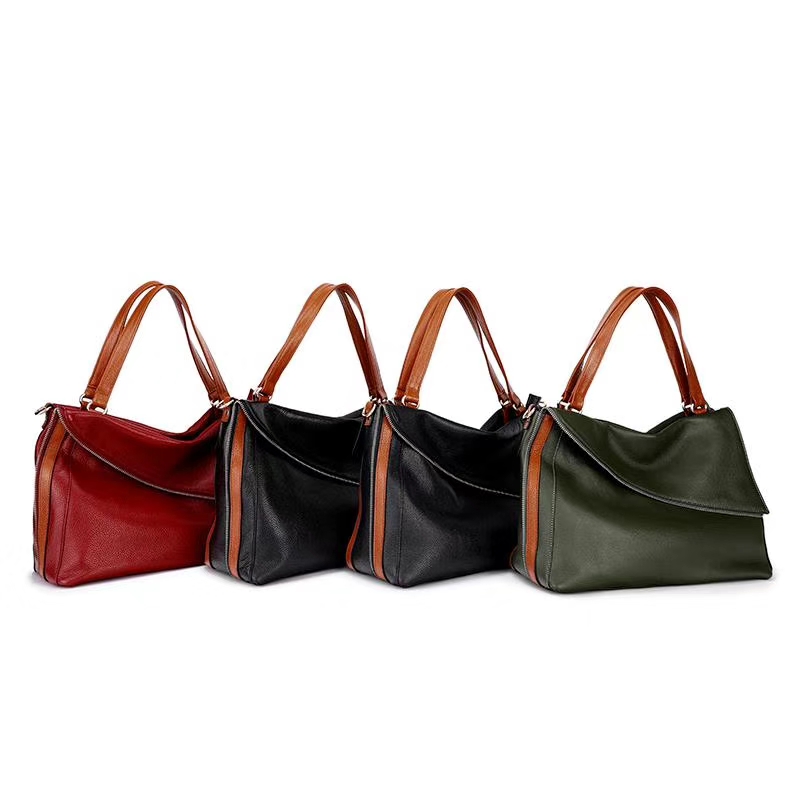 Blocked Color Women’s Leather Shoulder Bag LH2911_5 Colors