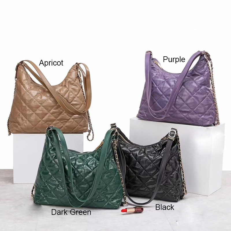 Casual Cowhide Leather Bag Women Shoulder Bags LH3667_4 Colors