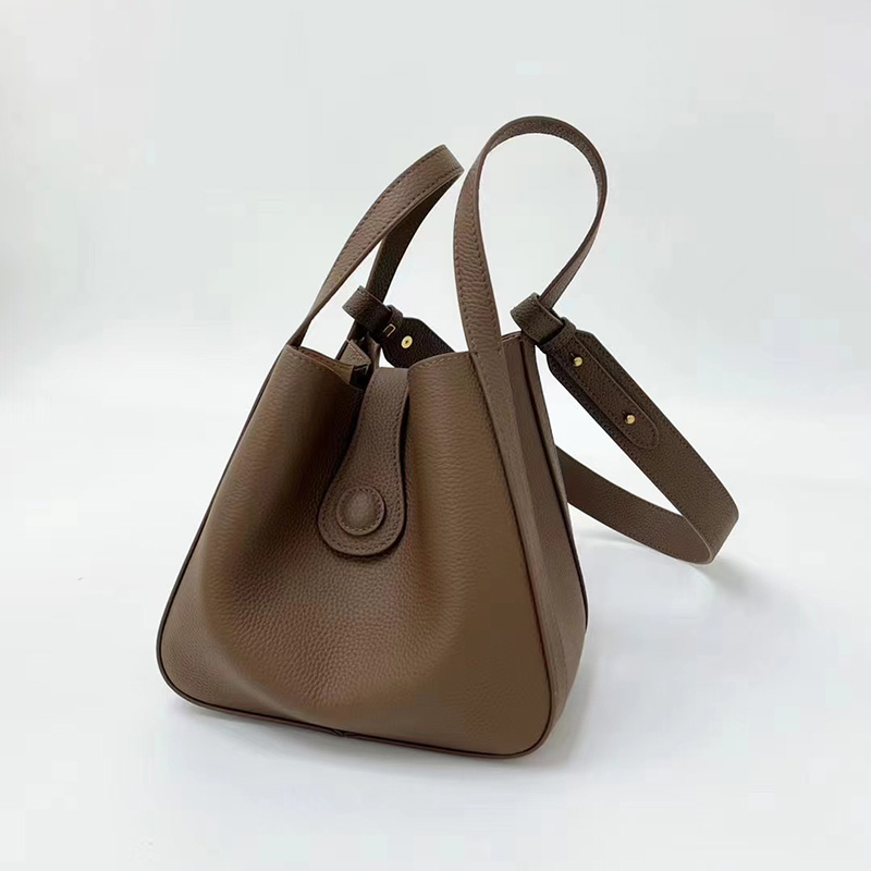Crossbody Genuine Leather Barrel Bag Women Shoulder Purse 3529_4 Colors