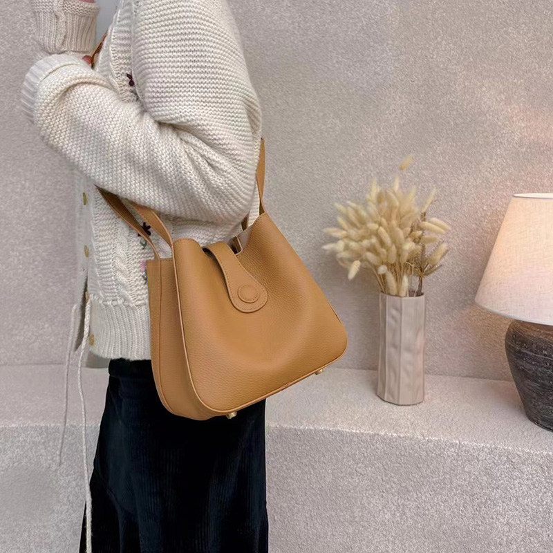 Crossbody Genuine Leather Barrel Bag Women Shoulder Purse 3529_4 Colors