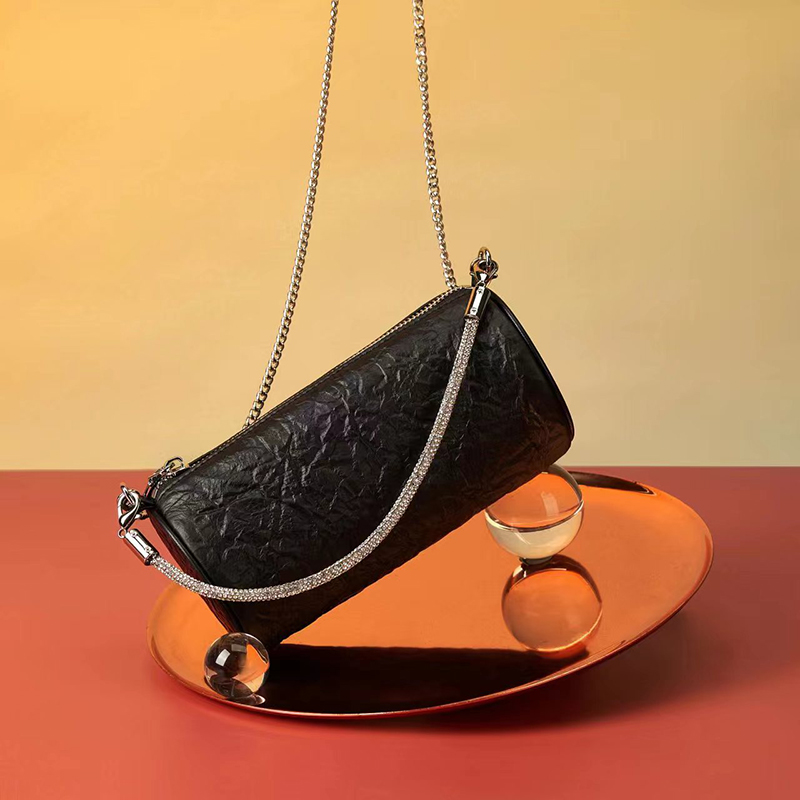 Cylinder Women Leather Tote Crossbody Purse LH3562_3 Colors