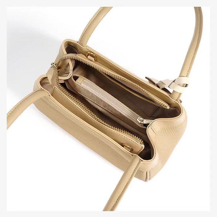 Elegant Real Leather Tote Shoulder Bag LH3576_4 Colors