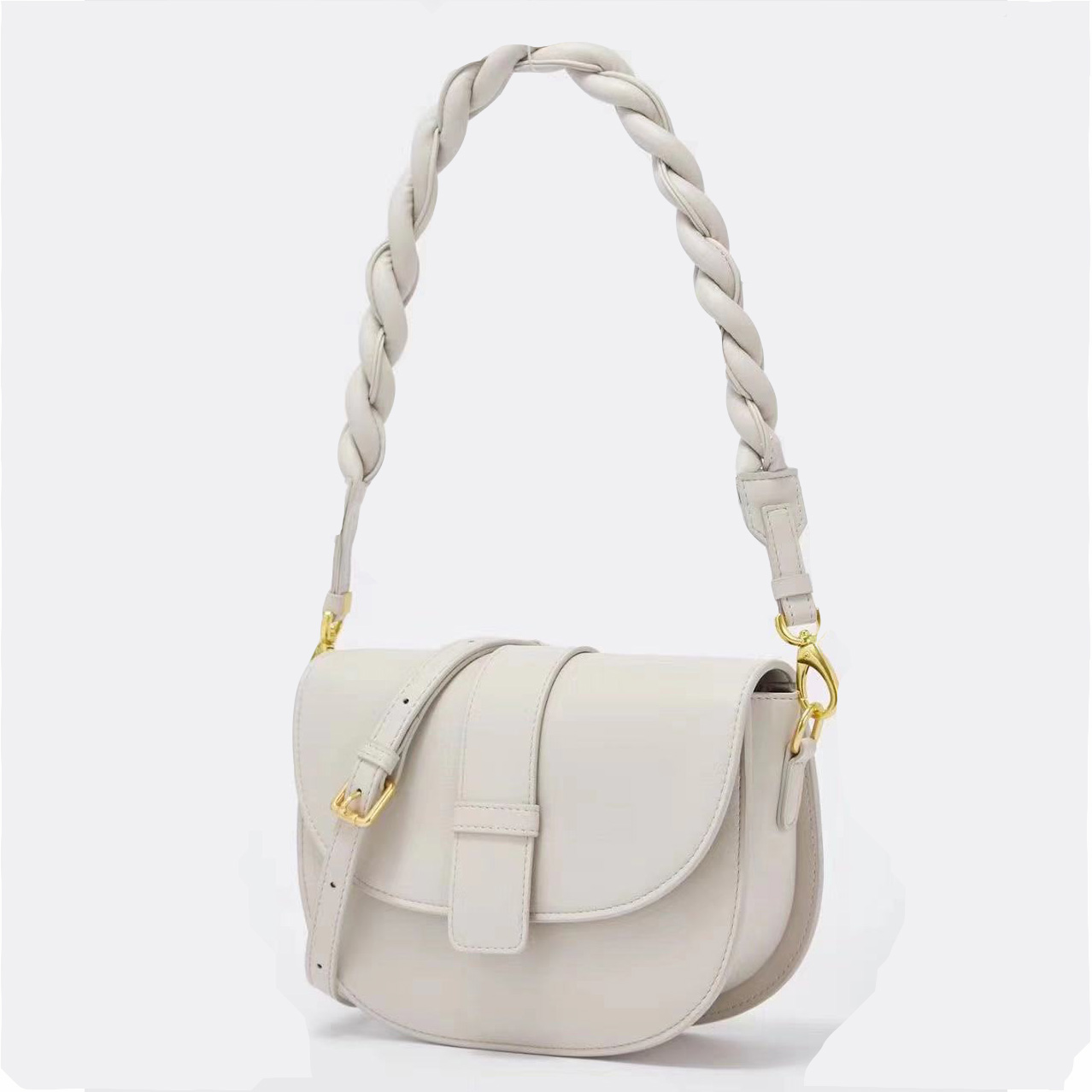 Flap Cowhide Leather Shoulder Bag 3335_4 Colors