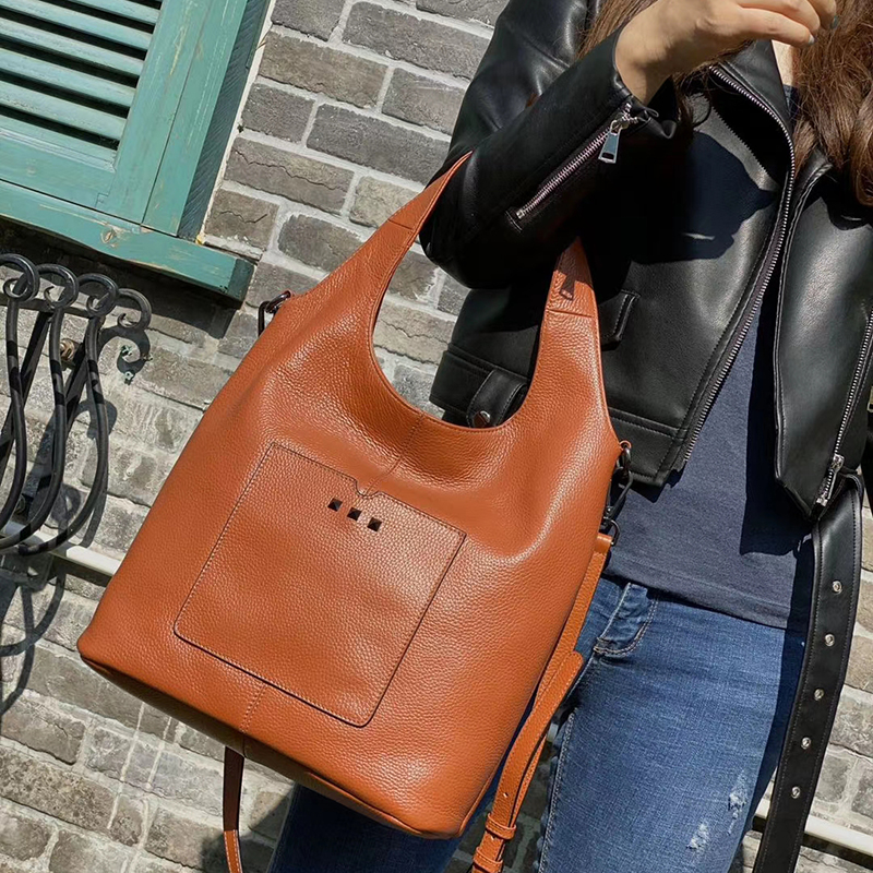 Genuine Leather Shoulder Bag Women Purse LH3073_5 Colors