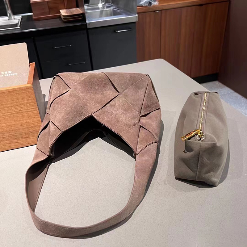 Gorgeous Womens Suede Leather Woven Shoulder Bag LH3605_2 Colors