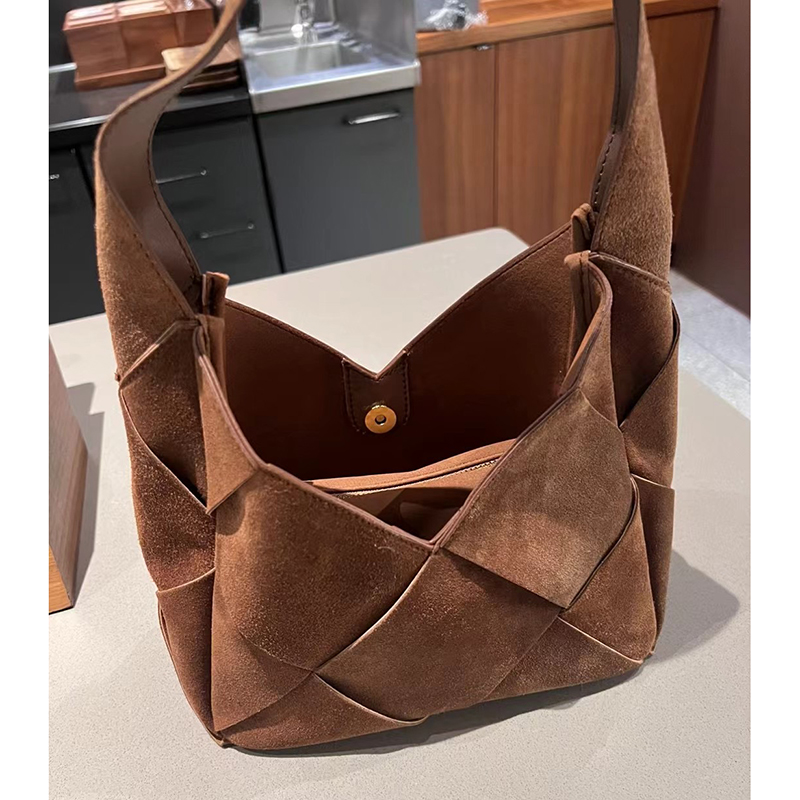 Gorgeous Womens Suede Leather Woven Shoulder Bag LH3605_2 Colors