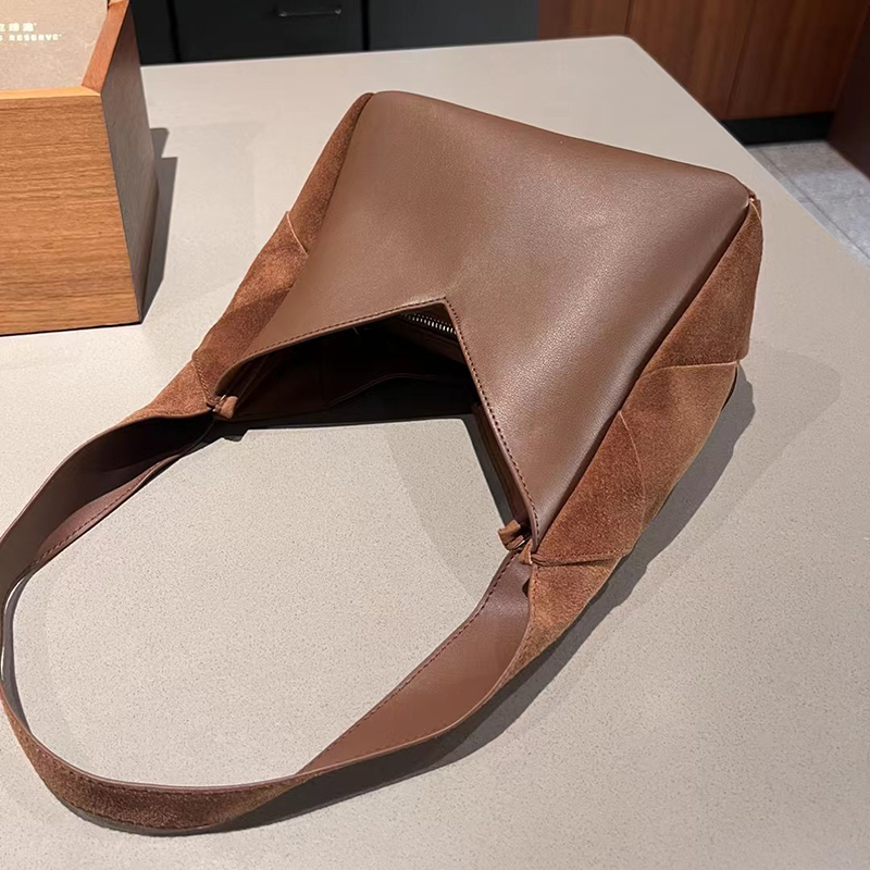 Gorgeous Womens Suede Leather Woven Shoulder Bag LH3605_2 Colors