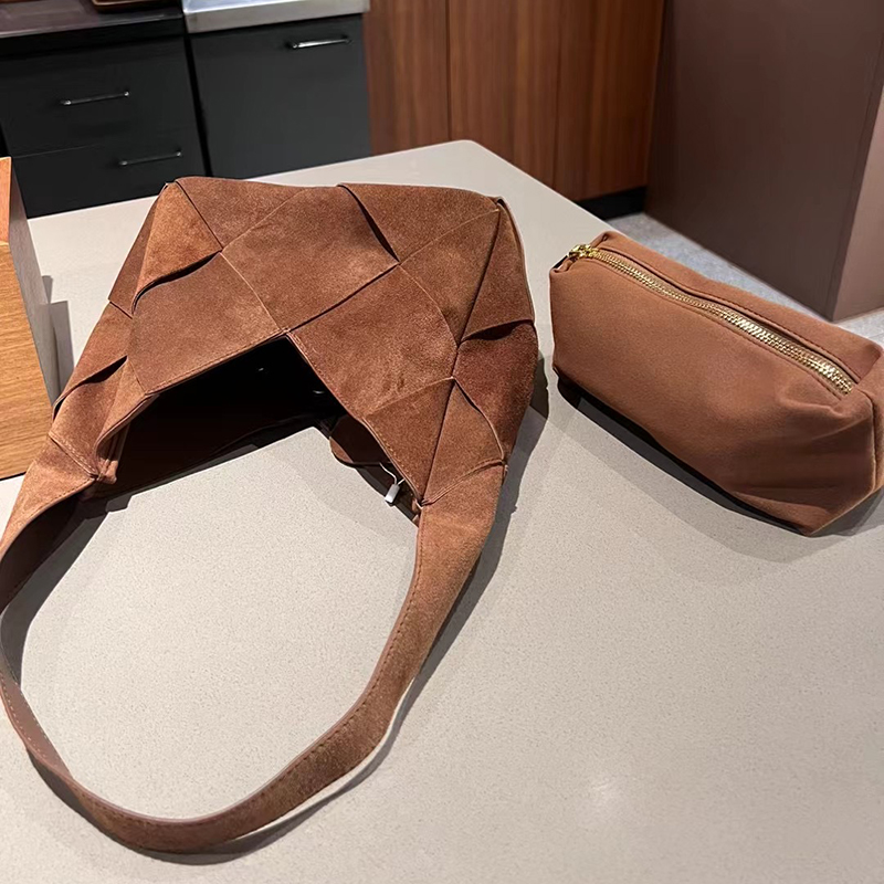 Gorgeous Womens Suede Leather Woven Shoulder Bag LH3605_2 Colors