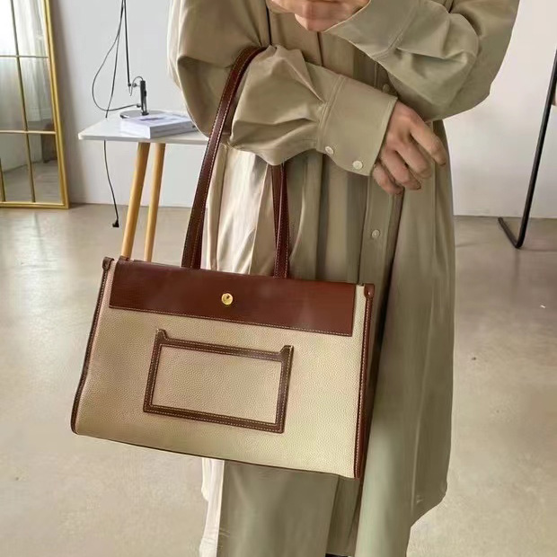 Large Capacity Leather Shoulder Bag Women Handbag LH3417_2 Colors