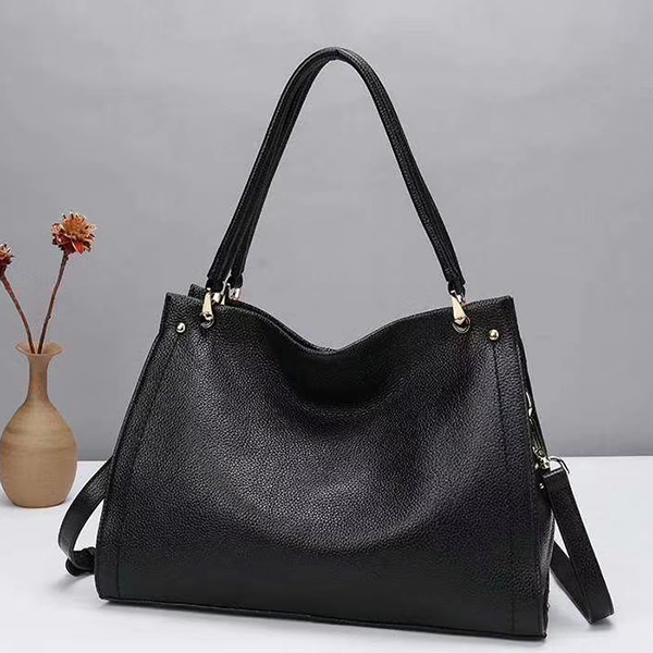 Large Leather Tote Shoulder Bag LH2972_ 8 Colors