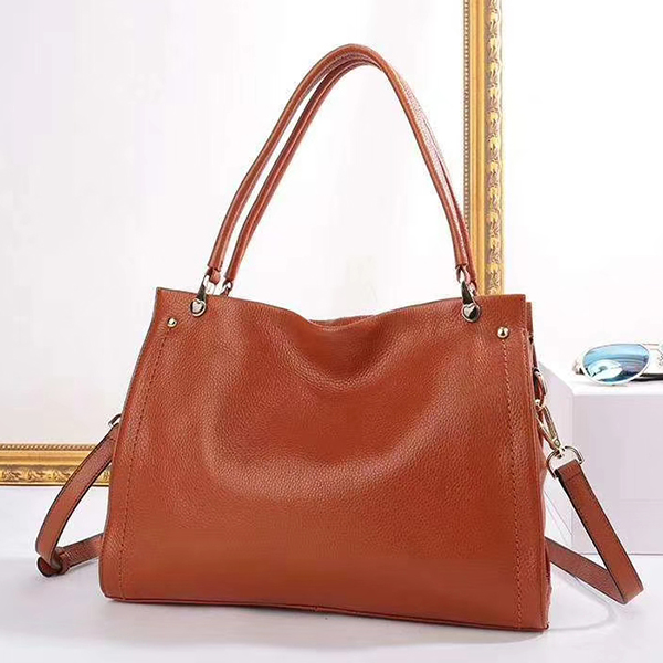 Large Leather Tote Shoulder Bag LH2972_ 8 Colors